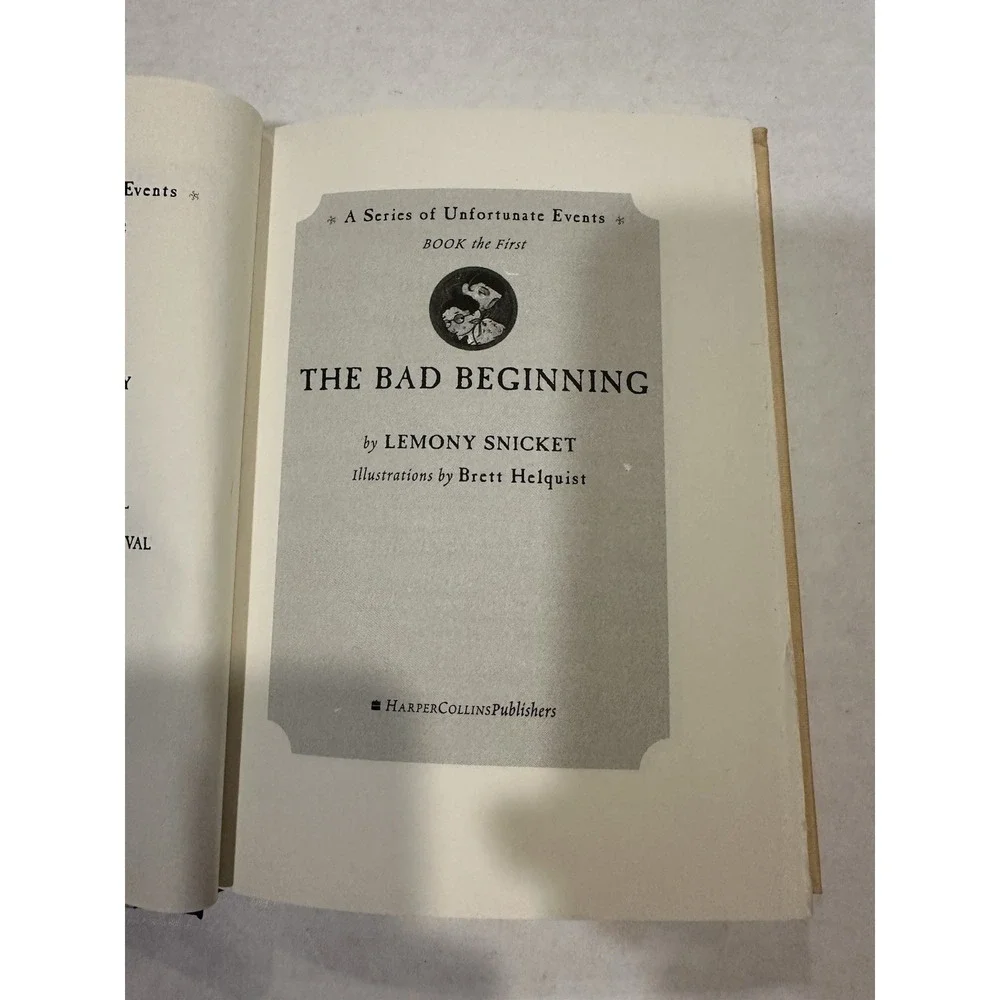 A Series of Unfortunate Events The Bad Beginning by Lemony Snicket Hardcover